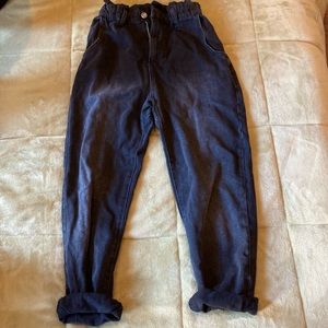 Zara paperbag Jeans Faded Black sz 2 BRAND NEW